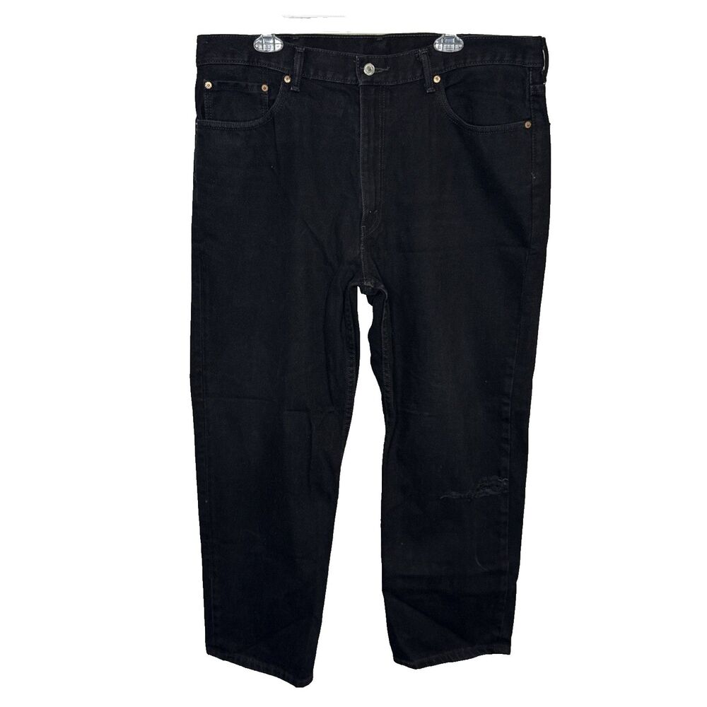 Levi's 550 Jeans Mens 40x30 Black Relaxed Fit Tapered Leg Denim Pants Y2K